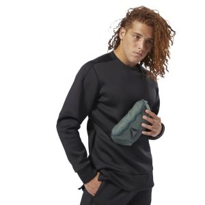 Reebok Training Supply Tech Crew Sweatshirt Herren - Schwarz - DE 695-KIW